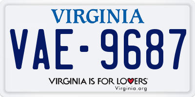 VA license plate VAE9687