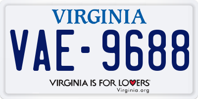 VA license plate VAE9688