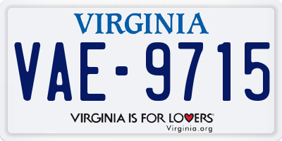 VA license plate VAE9715
