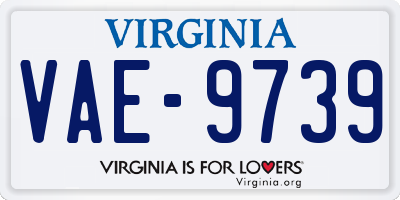 VA license plate VAE9739