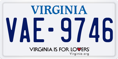 VA license plate VAE9746