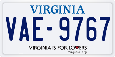 VA license plate VAE9767