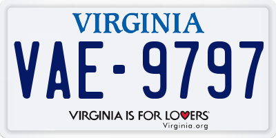 VA license plate VAE9797