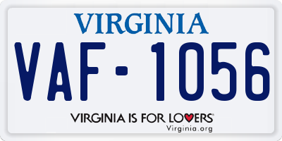 VA license plate VAF1056