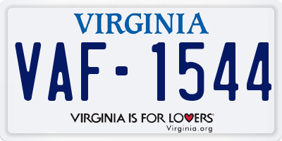 VA license plate VAF1544