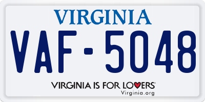 VA license plate VAF5048