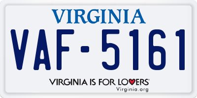 VA license plate VAF5161