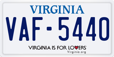 VA license plate VAF5440