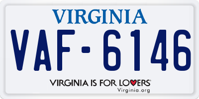 VA license plate VAF6146