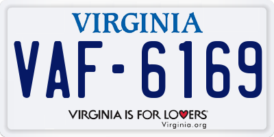 VA license plate VAF6169
