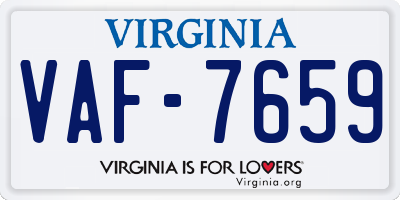 VA license plate VAF7659