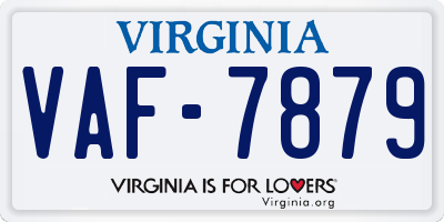 VA license plate VAF7879