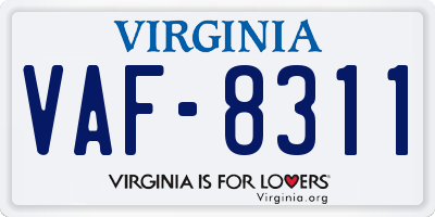 VA license plate VAF8311
