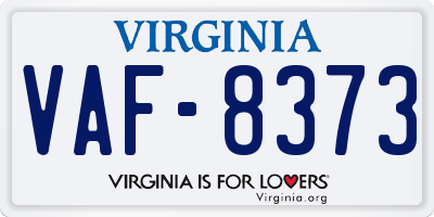 VA license plate VAF8373