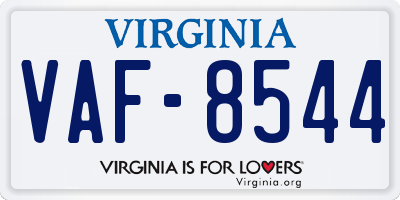 VA license plate VAF8544
