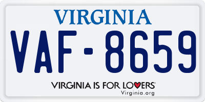 VA license plate VAF8659