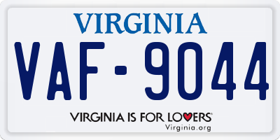 VA license plate VAF9044