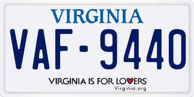 VA license plate VAF9440