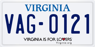 VA license plate VAG0121