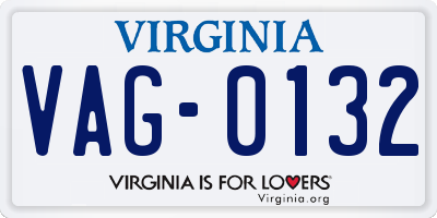 VA license plate VAG0132