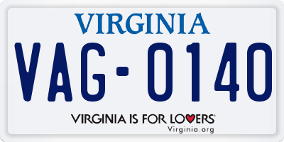 VA license plate VAG0140