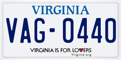 VA license plate VAG0440