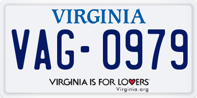 VA license plate VAG0979