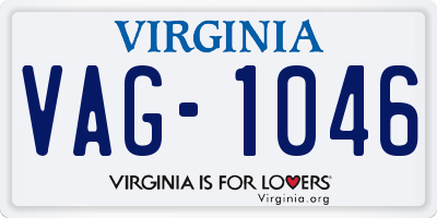 VA license plate VAG1046
