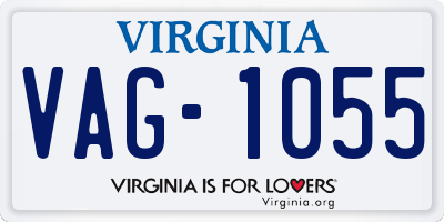 VA license plate VAG1055