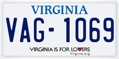 VA license plate VAG1069