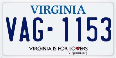 VA license plate VAG1153