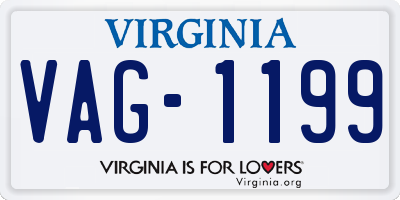 VA license plate VAG1199
