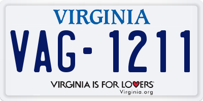 VA license plate VAG1211