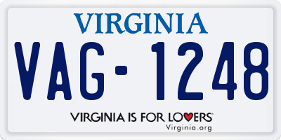 VA license plate VAG1248