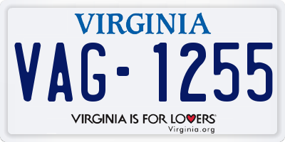 VA license plate VAG1255