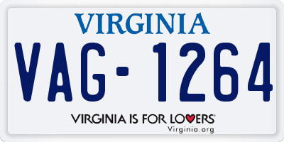 VA license plate VAG1264
