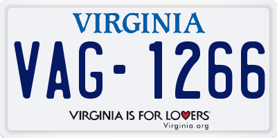 VA license plate VAG1266