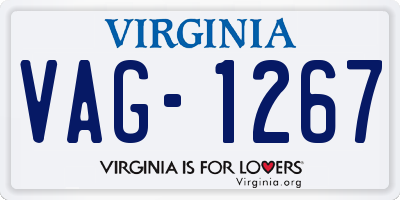 VA license plate VAG1267