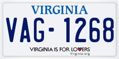 VA license plate VAG1268