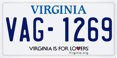 VA license plate VAG1269