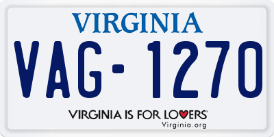 VA license plate VAG1270