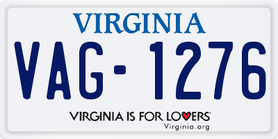 VA license plate VAG1276