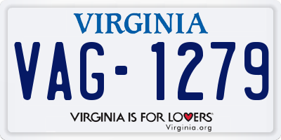 VA license plate VAG1279