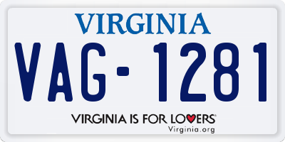 VA license plate VAG1281