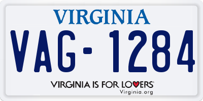 VA license plate VAG1284