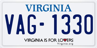 VA license plate VAG1330