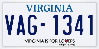 VA license plate VAG1341