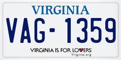 VA license plate VAG1359