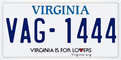 VA license plate VAG1444