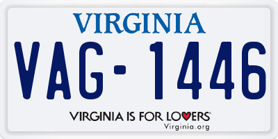 VA license plate VAG1446